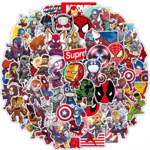 10pcs Disney Marvel Vintage The Avengers Super Hero Anime Stickers Cartoon Decal Laptop Car Motorcycle Funny Sticker - Image 2