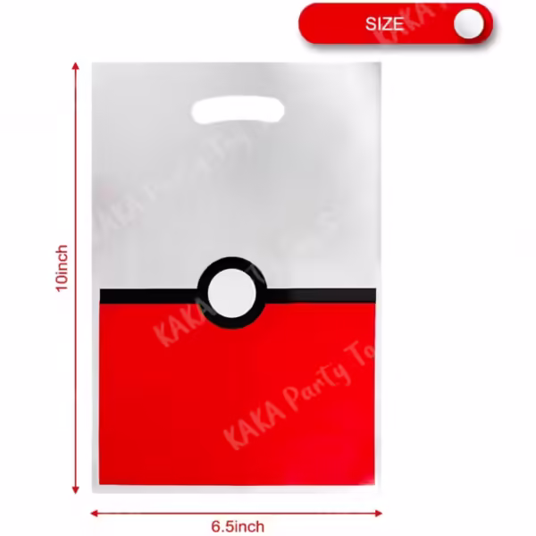 10Pcs Pokemon Party Gift Bags Pokeball Candy Packing Bag Loot Bag Kids Boys Girls Birthday Decoration Supplies Baby Shower - Image 2