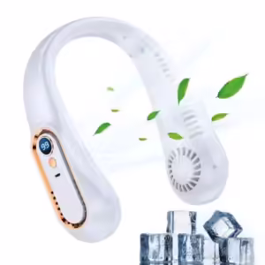 Hanging neck fan portable summer air cooler USB cooling fan with 5 speeds and digital displays - super technology and bladeless - Image 3