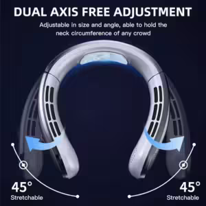 New 8000mAh Hanging Neck Fan 100 Speed Adjustable High Power Mini Air Conditioner Portable USB Rechargeable Electric Fans - Image 3