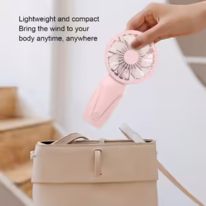 Noise Free Rechargeable Mini Fan For Silent Cooling Experience Lightweight Portable Mini Pocket Fan white - Image 3