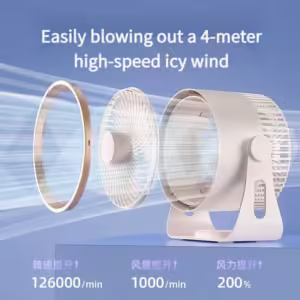 New Wireless Kitchen Wall Mounted Silent Electric Fan 4000 mAh Outdoor Camping USB Home Desktop Air Conditioner Cooler - Image 3