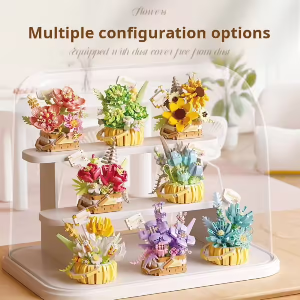 Compatible With Lego Potted Plants, Building Blocks, Succulent Flower Bouquets, Potted Plant Assembly Toys, And Plant Gifts - Image 3