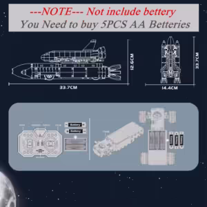 Technical Blocks NASAS RC Spaceship Space Shuttle Aopllos Expedition Discovery Model Building Blocks Bricks Toy Gift Boys - Image 3