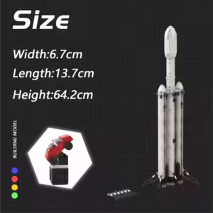 MOC-75766 SpaceXS Falcon Heavy Rocket Saturn V Scale Spaceship Building Blocks Set Idea Assemble Bricks Toys Boy Birthday Gift - Image 3