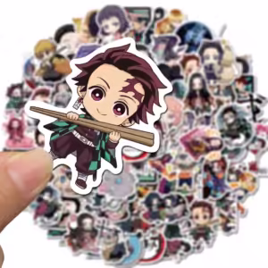 00pcs Demon Slayer Anime Stickers Waterproof Phone Case Cute Sticker Pack Laptop Skin Kawaii Packaging Art Supplies - Image 3