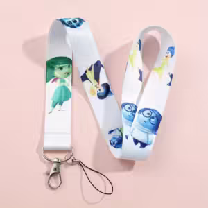 inside out 2 Lanyards Keychain Cartoon Movie Lanyards for Key Neck Strap For Card Keyring Accessories Gifts Credential Holder - Image 3