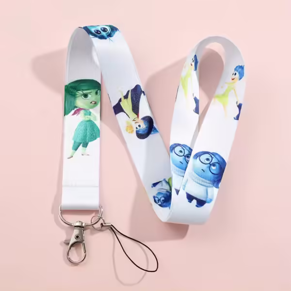 inside out 2 Lanyards Keychain Cartoon Movie Lanyards for Key Neck Strap For Card Keyring Accessories Gifts Credential Holder - Image 3