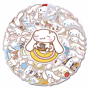 10PCS Funny Cinnamoroll Stickers Cartoon Cute Kids Toy Decals PVC DIY Luggage Stationary Wall Car Travel Sticker Wholesale - Image 3