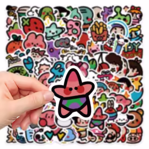 90Pcs Cute Mixed Anime Oldschool Stickers Kid Toys Skateboard Laptop Bike Car Phone Stationery Cartoon Stickers Children Gift - Image 3