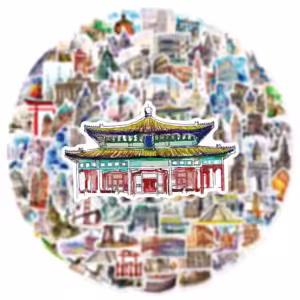 10pcs World Landmark Famous City Buildings Stickers Travel Beautiful Scenery Decal Laptop Phone Car Waterproof Sticker - Image 3
