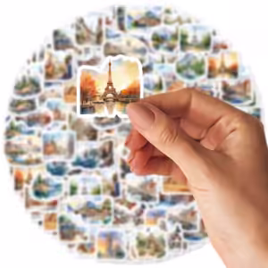 30pcs Journey Landscape Retro Theme Graffiti Stickers Decorated Water Glass Phone Case Laptop Flat Suitcase Classic Toy Decal - Image 3