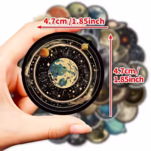 10pcs Vintage Astronomy Universe Planets Stickers Galaxy Moon Astrology Aesthetic Decals Laptop Luggage Skateboard Sticker - Image 3