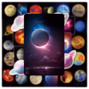50pcs Universe Planets Stickers Laptop Stationary Scrapbook Notebook Luggage Aesthetic Outer Space Vinyl Decals for Kids Gift - Image 3