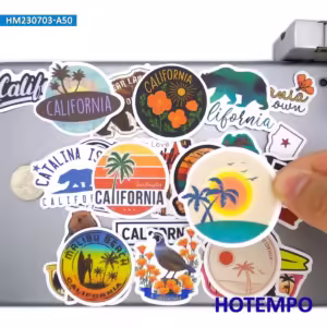 20Pieces USA California Poster Sunshine Beach Surfing Travel Stickers for Luggage Motorcycle Car Bike Laptop Phone Sticker - Image 3