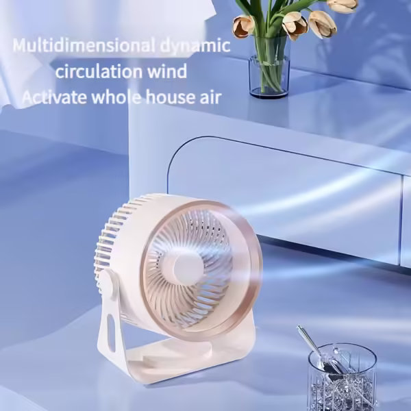 New Wireless Kitchen Wall Mounted Silent Electric Fan 4000 mAh Outdoor Camping USB Home Desktop Air Conditioner Cooler - Image 4