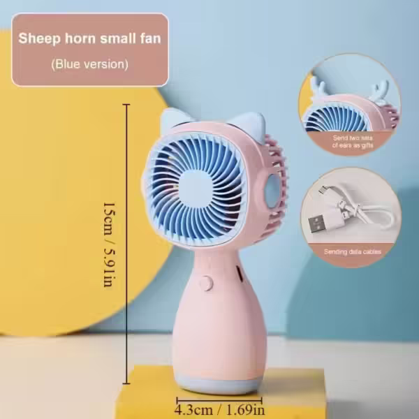 1pc Mini Portable Fan Handheld Electric Fan for Home Outdoor Travel Camping Air Cooler Handheld Small Pocket Fan - Image 4