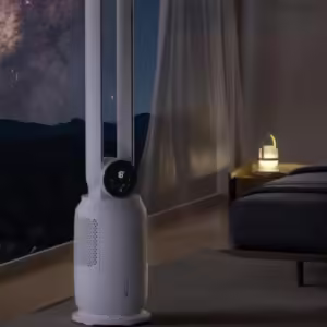 Bladeless Fan Air Conditioner Household Cold Air Fan Light Tone Floor Tower Cooler Water-Cooled Bladeless Electric Fan - Image 4