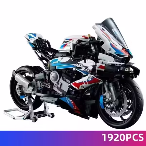 New Motorcycle Building Bocks Simulation Motorcycle Model Decoration Assembly Model Difficult Toy Boy Educational Creature Gift - Image 4
