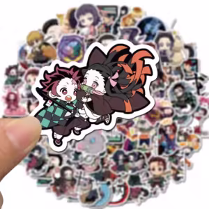 00pcs Demon Slayer Anime Stickers Waterproof Phone Case Cute Sticker Pack Laptop Skin Kawaii Packaging Art Supplies - Image 4