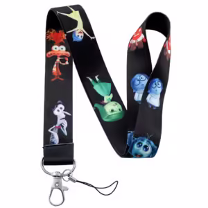inside out 2 Lanyards Keychain Cartoon Movie Lanyards for Key Neck Strap For Card Keyring Accessories Gifts Credential Holder - Image 4