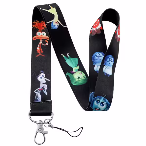 inside out 2 Lanyards Keychain Cartoon Movie Lanyards for Key Neck Strap For Card Keyring Accessories Gifts Credential Holder - Image 4