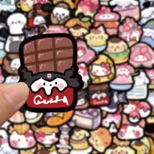 30pcs Cute Funny Food Sanrio Cartoon Stickers Aesthetic Hello Kitty Kuromi My Melody Anime Decals Kawaii Kids Sticker Toys - Image 4