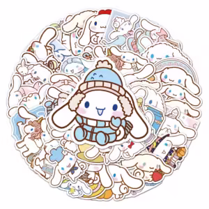 10PCS Funny Cinnamoroll Stickers Cartoon Cute Kids Toy Decals PVC DIY Luggage Stationary Wall Car Travel Sticker Wholesale - Image 4