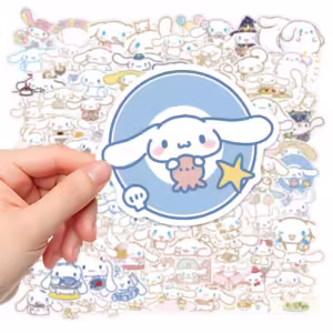 10pcs Anime Sanrio Cinnamoroll Stickers for Kids Notebooks Phone Suitcase Cute Decal DIY Kawaii Waterproof Sticker Packs - Image 4