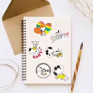 50pcs Dog Snoopy Graffiti Water Cup Luggage Laptop Handbook Waterproof Sticker - Image 4
