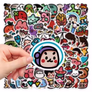 90Pcs Cute Mixed Anime Oldschool Stickers Kid Toys Skateboard Laptop Bike Car Phone Stationery Cartoon Stickers Children Gift - Image 4