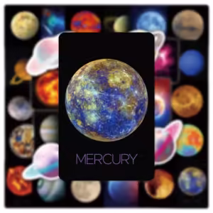 50pcs Universe Planets Stickers Laptop Stationary Scrapbook Notebook Luggage Aesthetic Outer Space Vinyl Decals for Kids Gift - Image 4