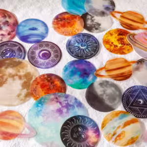 20 Pcs Galaxy Universe Planet Sticker Set Decoration Album Agenda Planner Stickers Scrapbooking Diary Sticky Paper Flakes - Image 4