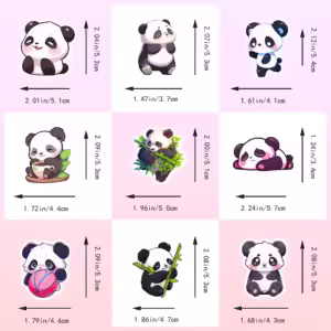 10Pcs Cartoon Cute Kawaii Panda Varied Stickers Pack for Kids Travel Luggage Notebook Phone Helmet Decoration Graffiti Decals - Image 4
