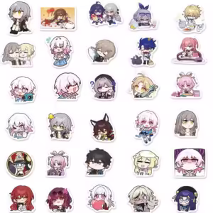 80pcs Game Honkai Star Rail Figure Stickers Pack for Kids Cartoon Anime Graffiti Decal Scrapbooking Luggage Laptop Skateboard - Image 4