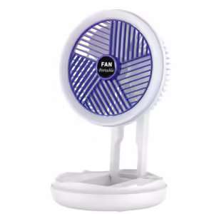 USB Charging Foldable Table Fan Wall Mounted Hanging Ceiling Fan with LED Light 4 Speed Adjustable For Home Room Air Cooler Fan - Image 5