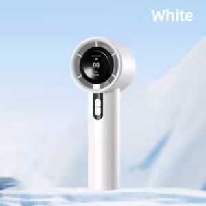 Portable Handheld Fan Speed 100 Adjustable Bladeless Mini Rechargeable Personal Fan with Led Display 3000mAh Battery Travel Fan - Image 5