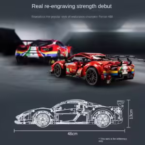 HOT The New 488 GTE F1 Race Performance Building Blocks Supercar Assembled Model Car Toy Building Blocks As A Gift for Children - Image 3