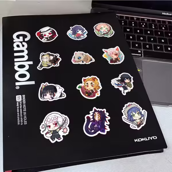 30pcs Cute Cartoon Anime Demon Slayer Anime Stickers Decoration Laptop Phone Suitcase Notebook Label Stationery Sticker - Image 5