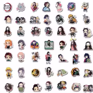 00pcs Demon Slayer Anime Stickers Waterproof Phone Case Cute Sticker Pack Laptop Skin Kawaii Packaging Art Supplies - Image 5