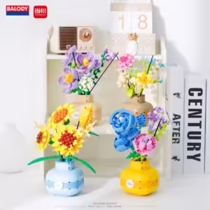 BALODY mini Blocks Kids Building Toys Rose Sunflower Flowers Vase Girls Women Gift Home Decor 21088 21089 21090 21091 - Image 4