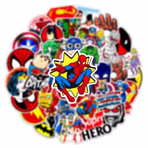 30PCS Disney Marvel The Avengers Cute Super Hero Cartoon Stickers Graffiti DIY Phone Laptop Bike Waterproof Kids Sticker - Image 5