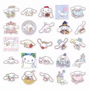 10PCS Funny Cinnamoroll Stickers Cartoon Cute Kids Toy Decals PVC DIY Luggage Stationary Wall Car Travel Sticker Wholesale - Image 5