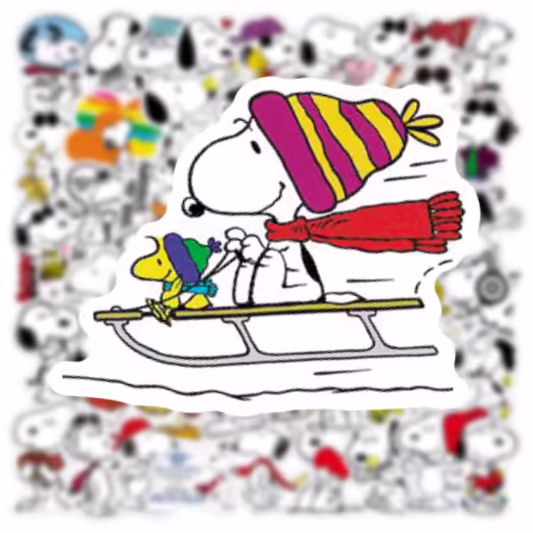50pcs Dog Snoopy Graffiti Water Cup Luggage Laptop Handbook Waterproof Sticker - Image 5