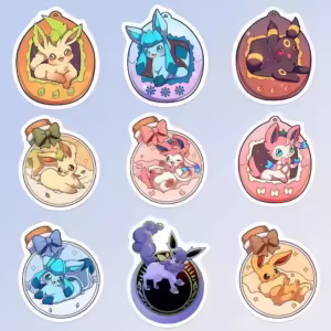 30pcs Cute Pokemon Eevee Stickers Anime Decals Decorative Stationery Phone Laptop Kawaii Cartoon Graffiti Sticker Toy Gift - Image 5