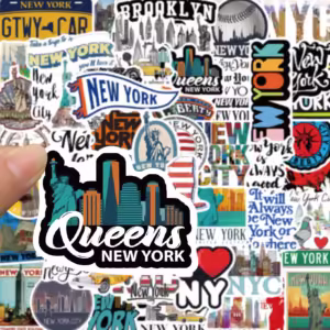 10Pcs cartoon New york sticker For Suitcase Skateboard Laptop Luggage Phone Car Styling DIY Decal Pegatina - Image 5