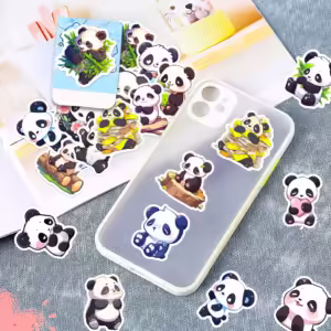 10Pcs Cartoon Cute Kawaii Panda Varied Stickers Pack for Kids Travel Luggage Notebook Phone Helmet Decoration Graffiti Decals - Image 5