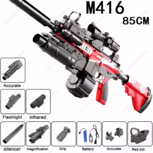 Burst M416 Fully Automatic Toy Gun Gel Bullet Hand-automatic Double Magazine Outdoor Parent-child Cs Interactive Game - Image 5