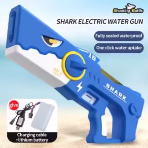 Shark Large Capacity Electric Water Gun Toy Continuous Firing Water gun Automatic Water Absorption Watergun Summer Pool Toy - Image 5