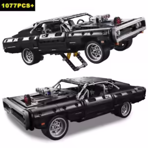 1077PCS Technical Dodge Charger Racing Car Building Blocks Model Assemble Bricks Fast and Furious Toy For Kid Boy Adults Gift - Image 6